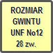 Piktogram - Rozmiar gwintu: UNF No12 28zw.